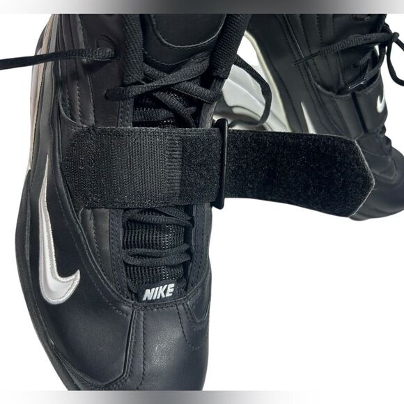 New 2002 Vintage Nike Zoom Air TD Football Cleats Black and White ZM Deadstock - Picture 11 of 13